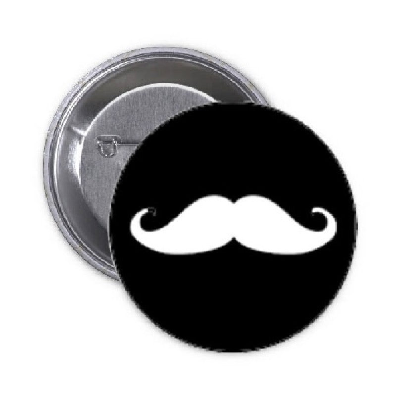 Pins de bigote y bigote negros de 1,25"