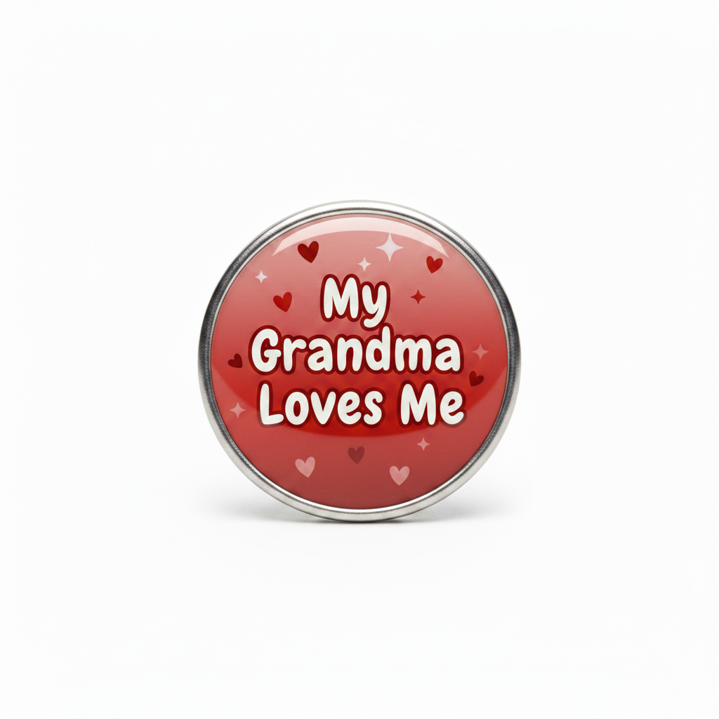 My Grandma Loves me Pinback 2.25-inch