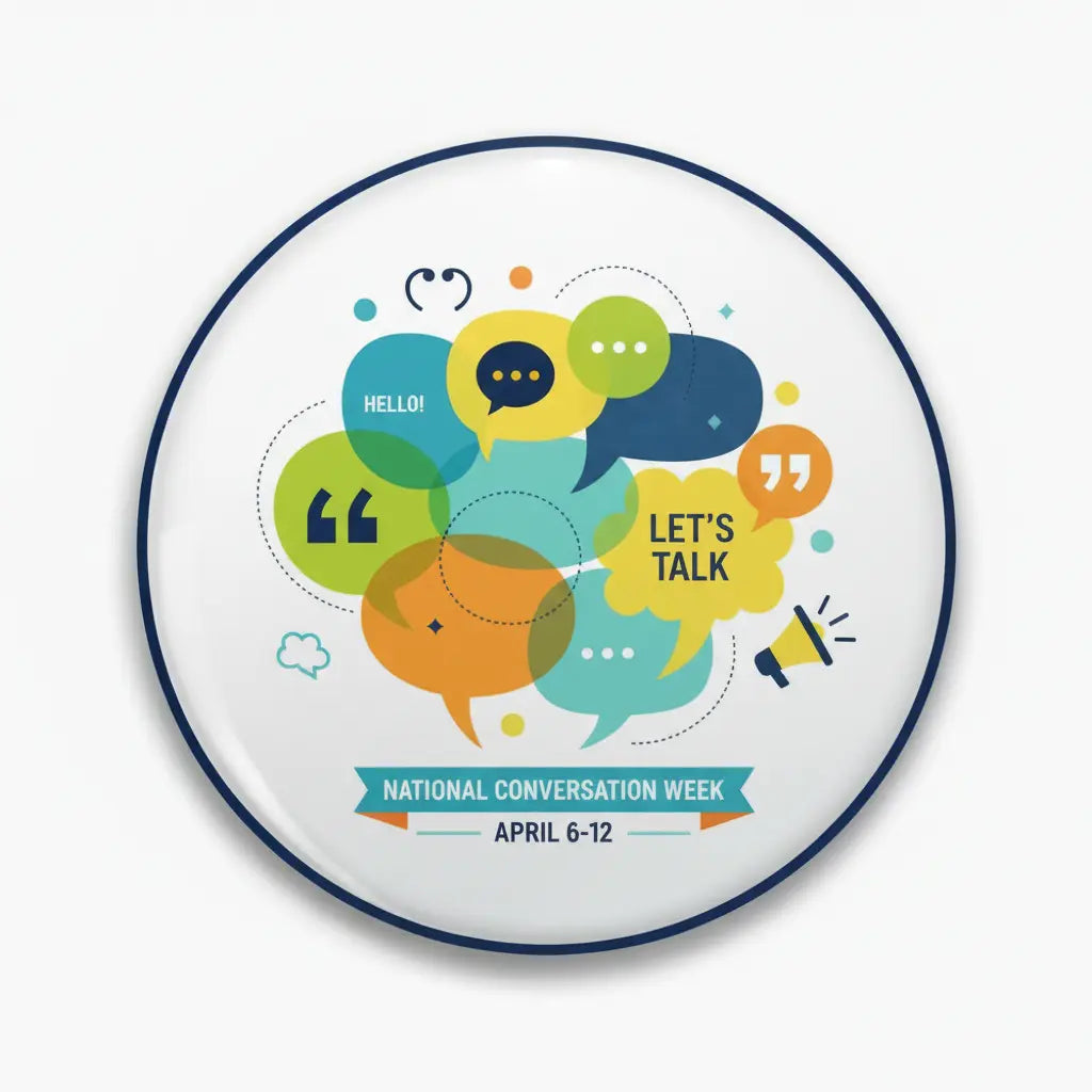 National Conversation Week Pinback 2.25-inch