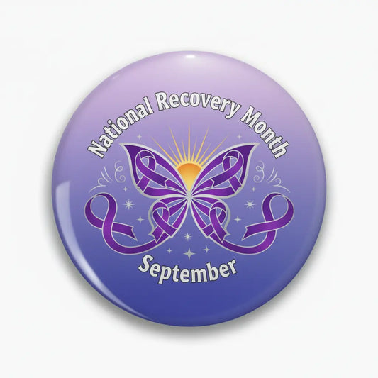 National Recovery Month (September) Pinback 2.25-inch