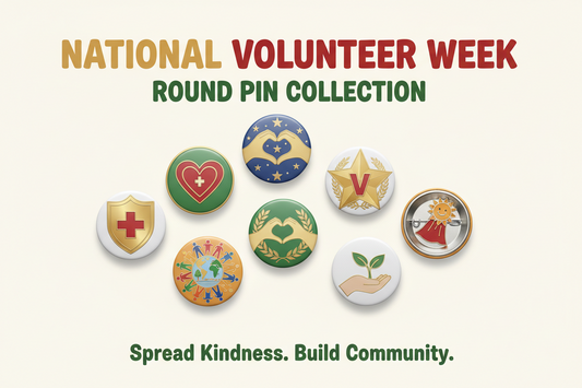 National Volunteer Week Pinback Pin Collection 1.25-inch