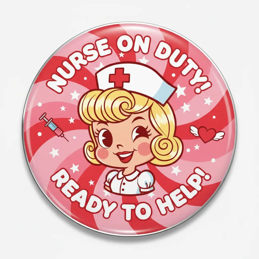 Naughty Nurse Pinback 2.25-inch