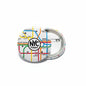 NYC Subway map pinback button with round metal frame and NYC logo