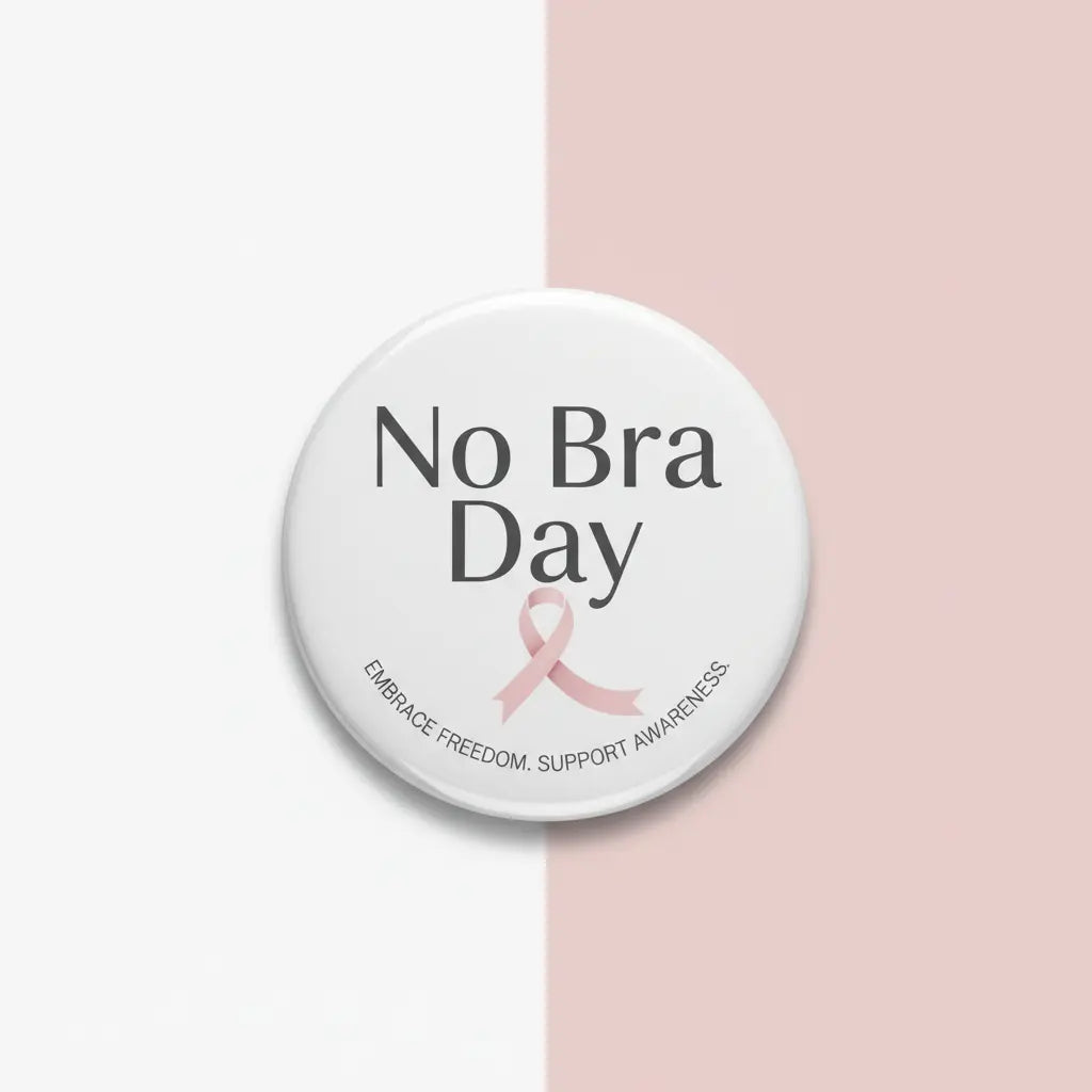 No Bra Day Pinback 2.25-inch