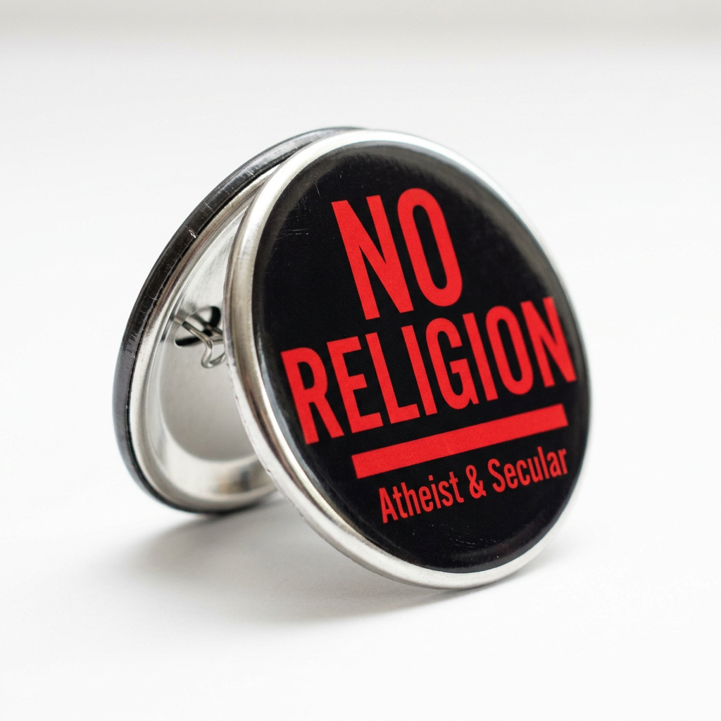 NO RELIGION Pin Button 2.25-inch