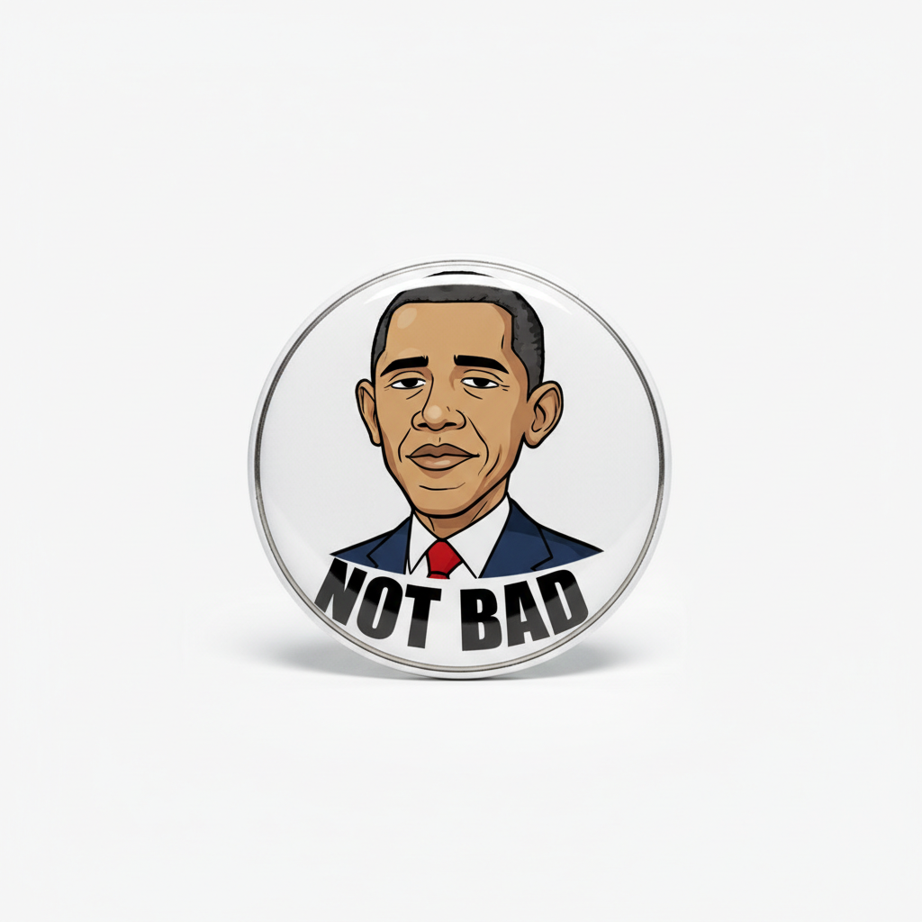 Not Bad Barack Obama Rage Face Meme Pinback Pinback 2.25-inch