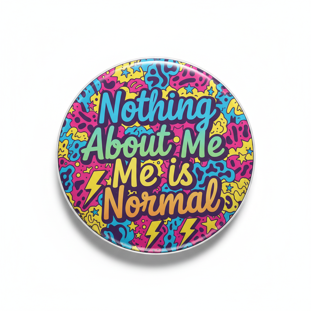 Nothing About Me is Normal Pinback 2.25-inch