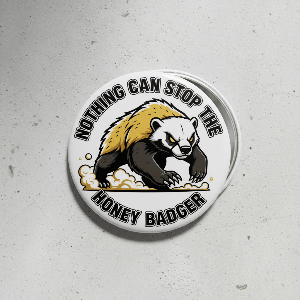Nothing Can STOP the Honey Badger Design Pinback 2.25-inch - My Pinbacks