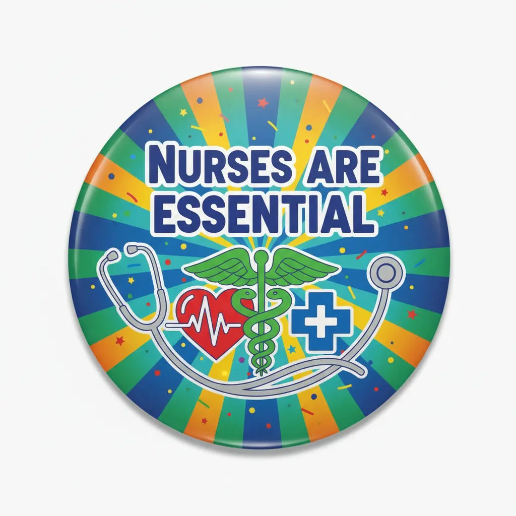 Nurses are Essential Pinback 2.25-inch