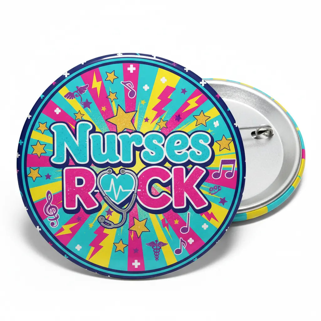 Nurses ROCK Pinback 2.25-inch