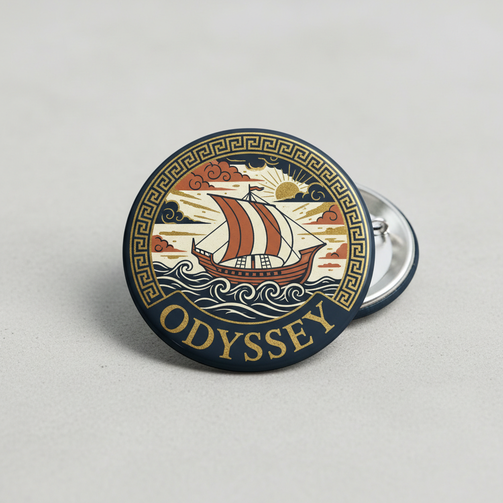 Odyssey Homeric Greek Pinback 2.25-inch