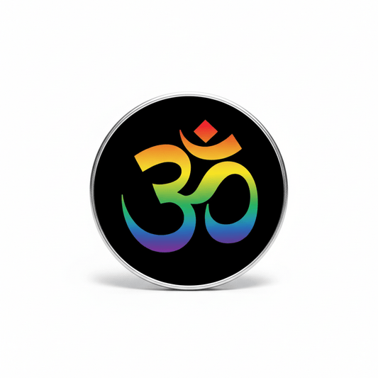 Om Ohm Aum Indian sacred sound Pinback 2.25-inch - My Pinbacks
