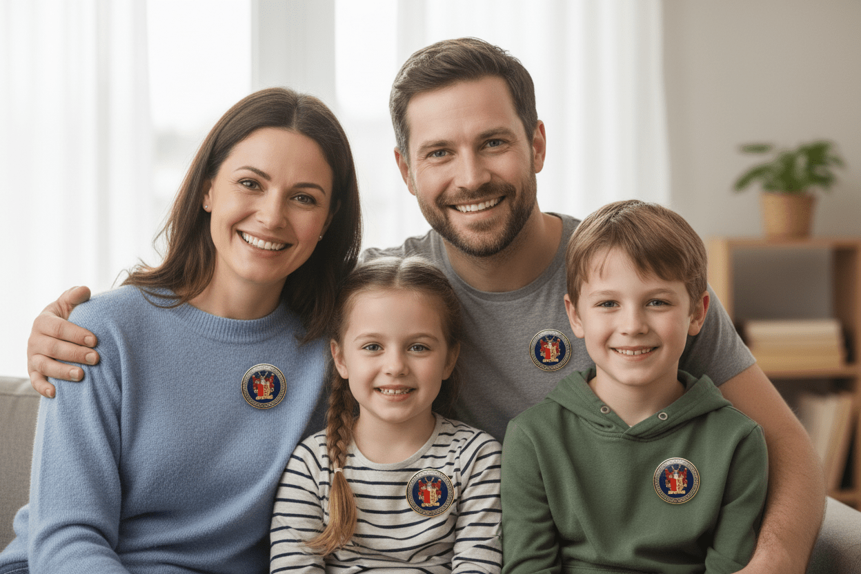 O’Neill Family Crest Coat Arms Pinback 3-inch - My Pinbacks