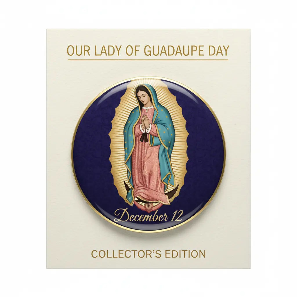 Our Lady of Guadalupe Day (December 12) Pinback 2.25-inch