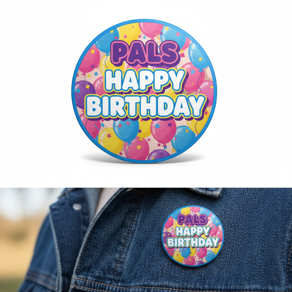 Pals Birthday Pinback 2.25-inch