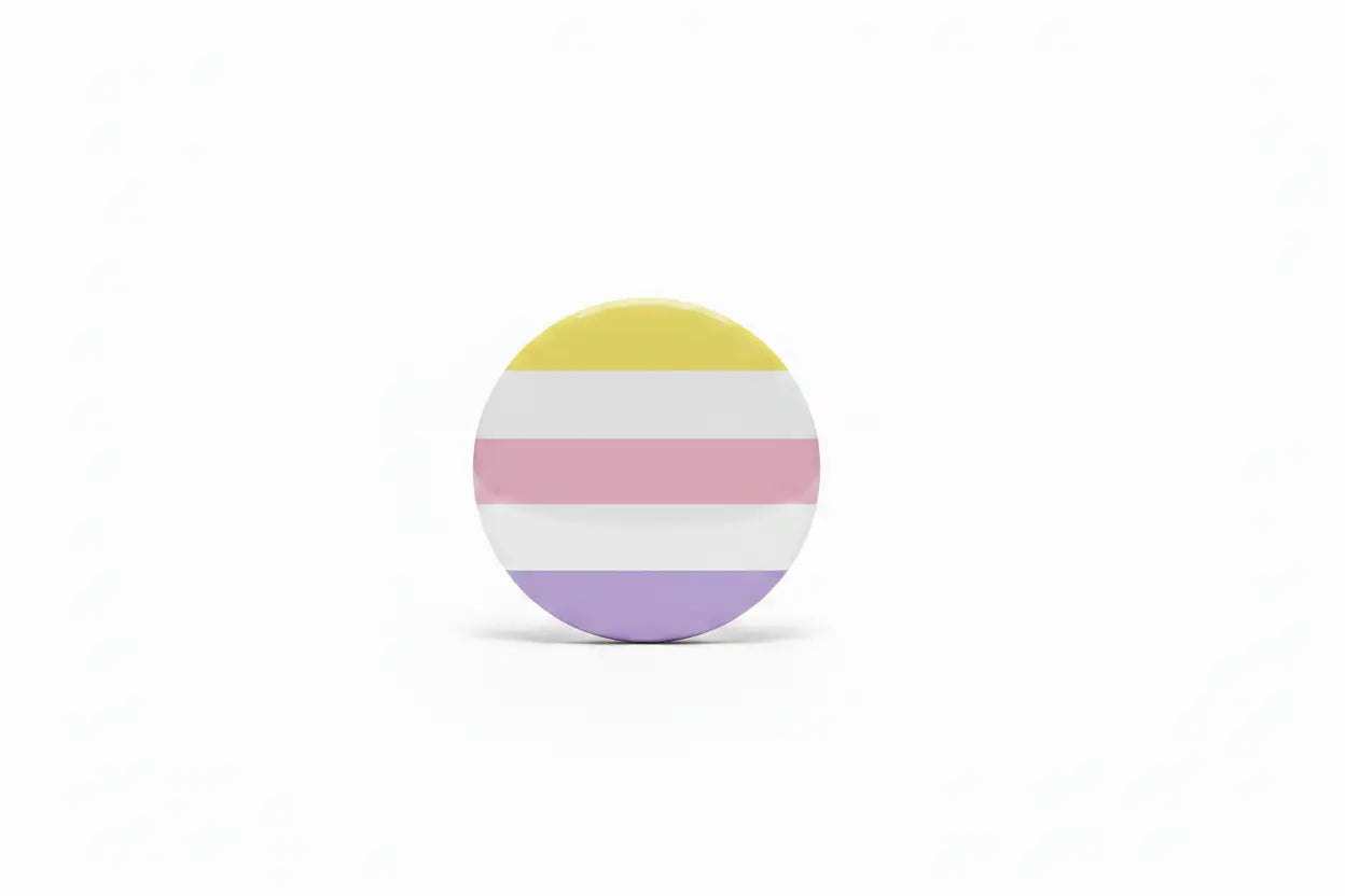 Pangender Flag Symbol Pinback 2.25-inch - My Pinbacks