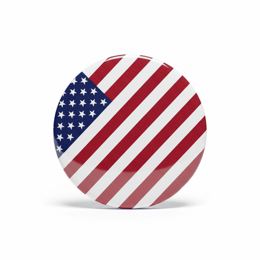 Patriotic USA American Flag Red White and Blue Pinback 2.25-inch - My Pinbacks