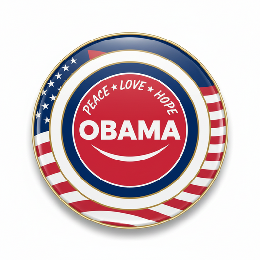 Peace Love Hope Obama Pinback 2.25-inch