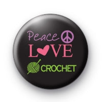 Pin de crochet Peace Love de 1,25"