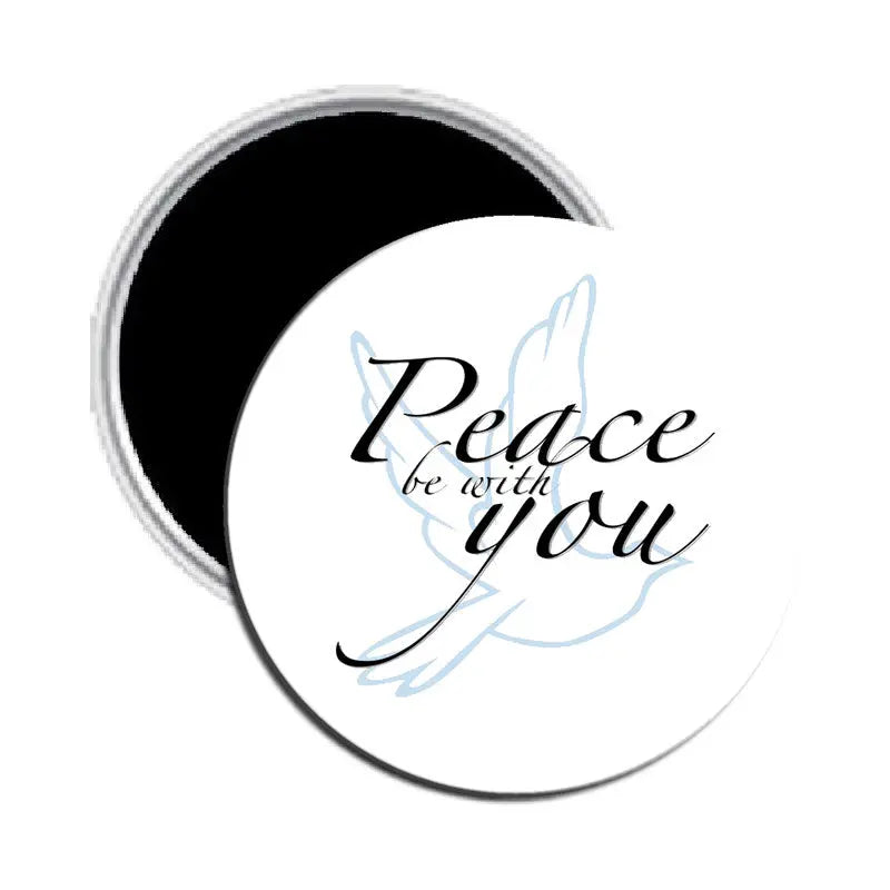 Peace be with You Button Magnet 2.25-inch