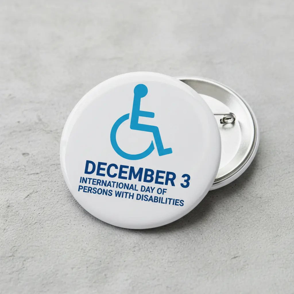 Persons With Disabilities (December 3) Pinback 2.25-inch