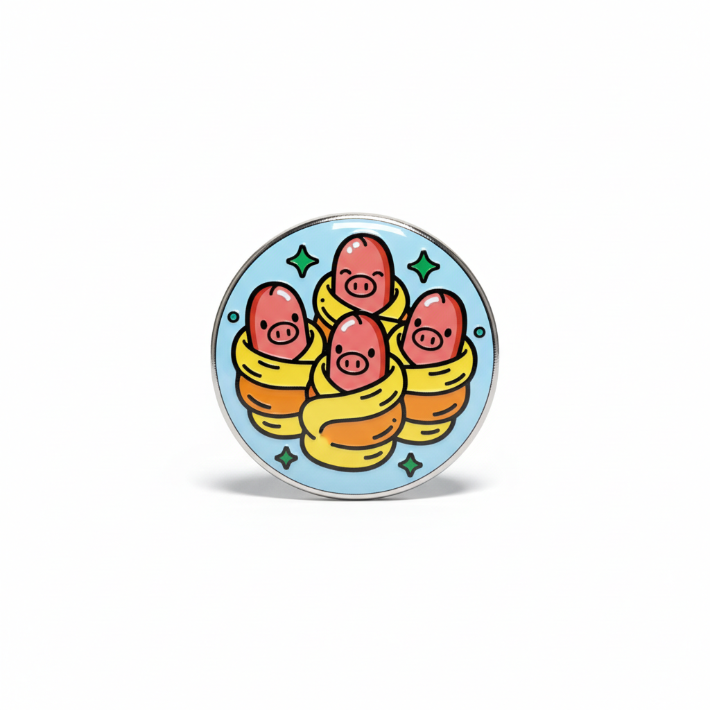 Pigs in a Blanket Day Pinback 2.25-inch