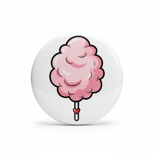 Pink Cotton Candy Pinback 2.25-inch