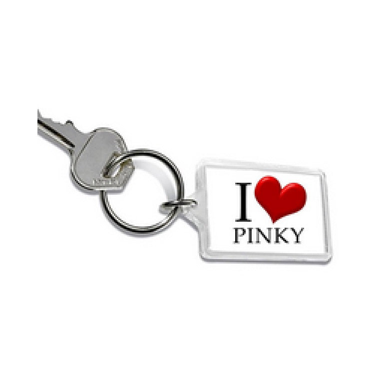 I Love Pinky Acrylic Keychain 2-inch x 1-inch