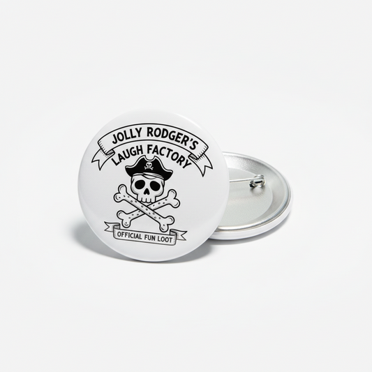 Pirates Jolly Roger Flag Joke Style Pinback 2.25-inch