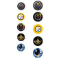 Steelers-themed pinback button set, 1.25-inch round pins with star logos