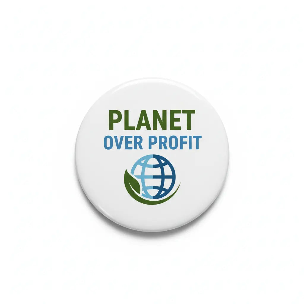 Planet Over Profit Pin Button 2.25-inch - mypinbacks.com