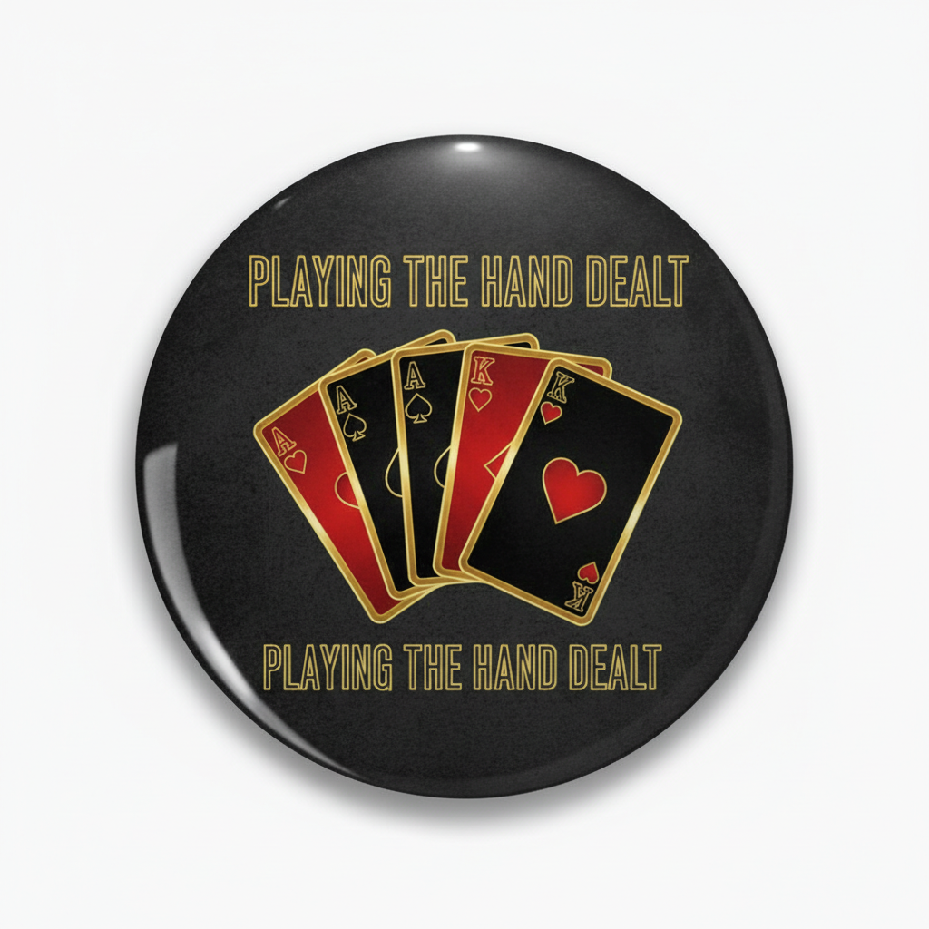 Playing the Hand Dealt Pinback 2.25-inch