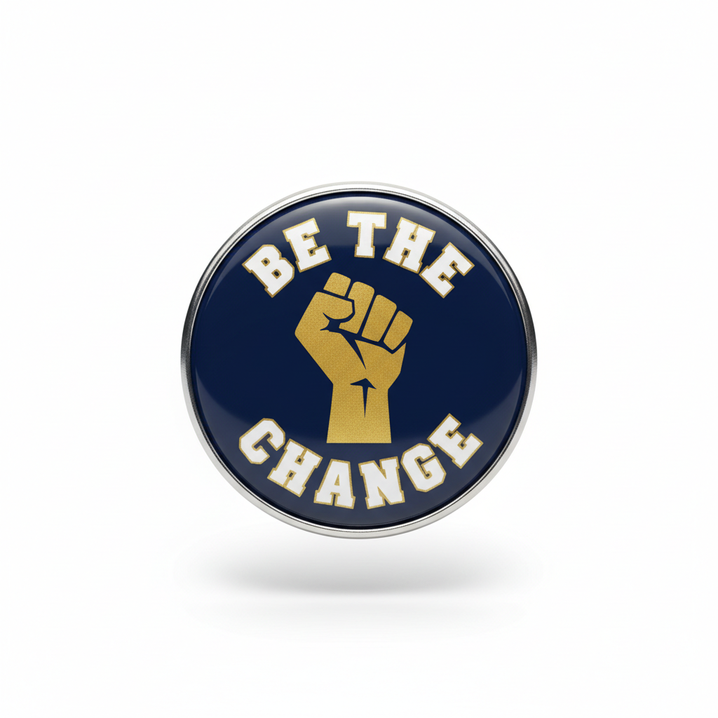Political Activist Inspirational Quote on Change Pinback 2.25-inch