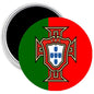 Portugal FPF circular logo flag magnet, green red black split