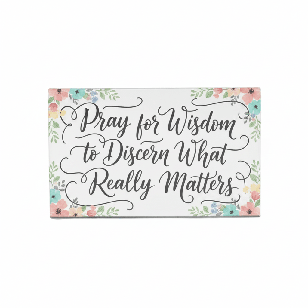 Pray for wisdom to discern what really matters Acrylic Fridge Magnetic 3-inch x 4-inch - My Pinbacks