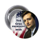 Ted Cruz President 2016 pinback button with photo and stars-and-stripes text