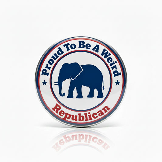 Proud To Be A Weird Republican with Elephant Pinback 2.25-inch