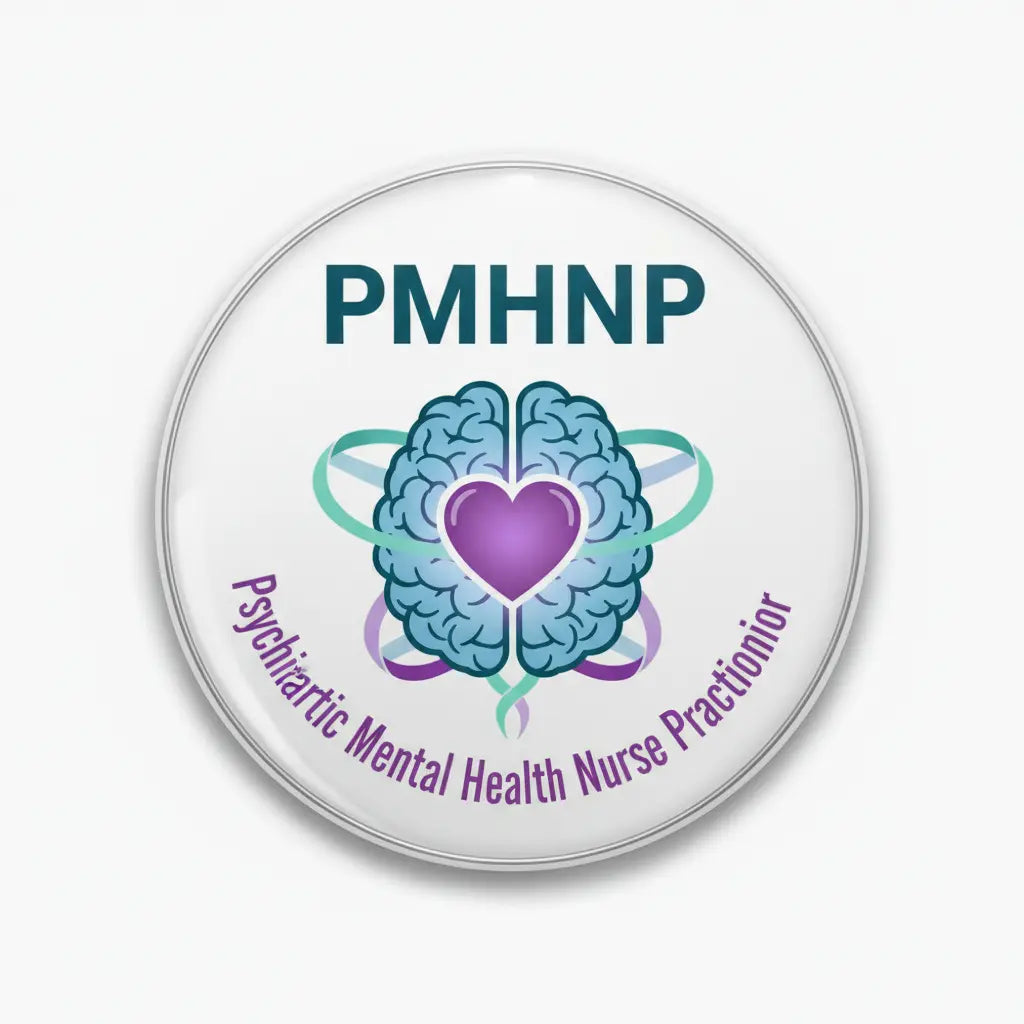 Psychiatric Mental Health Nurse Practitioner (PMHNP) Pinback 2.25-inch - My Pinbacks