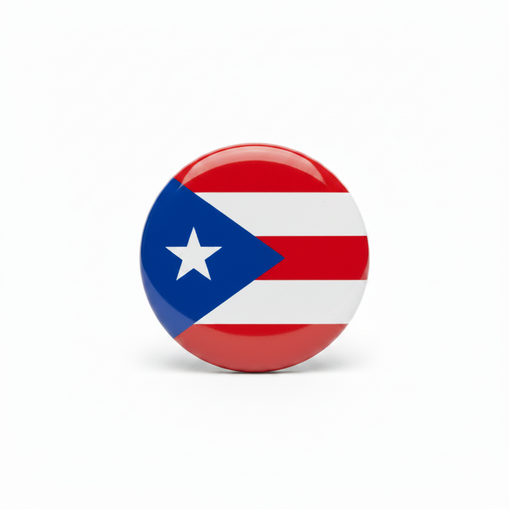 Puerto Rico Flag Pinback 2.25-inch