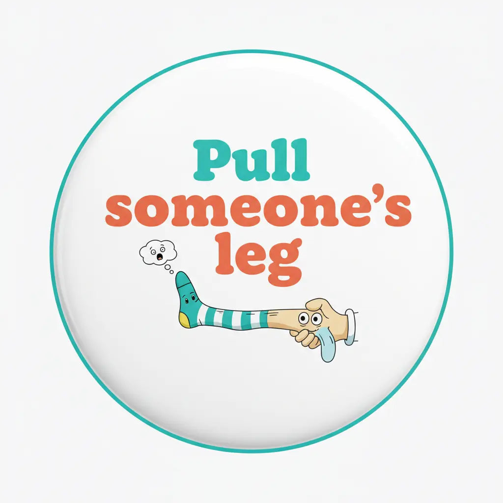 Pull someone’s leg Pin Button 2.25-inch - mypinbacks.com