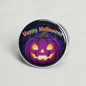 Purple Happy Halloween Pumpkin Pinback 2.25-inch