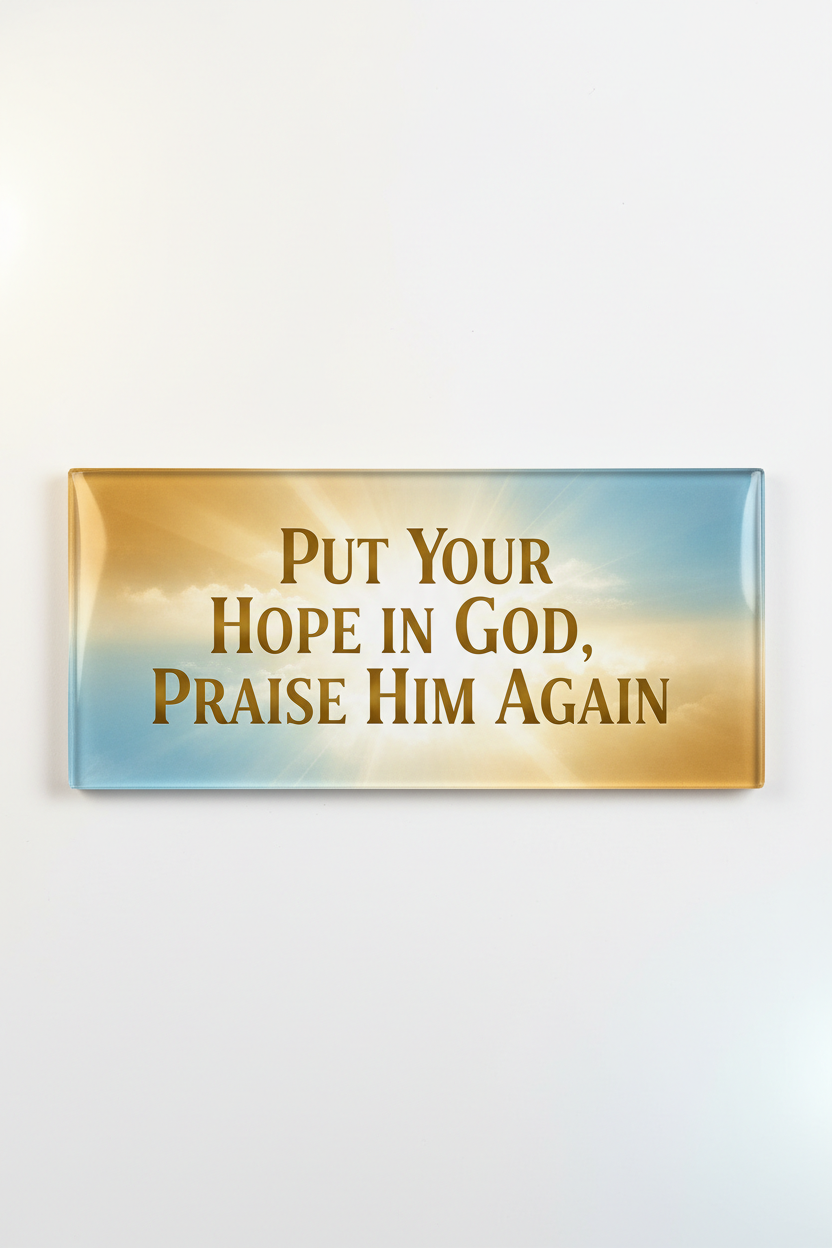 Put your hope in God praise him again Acrylic Fridge Magnetic 3x4-inch