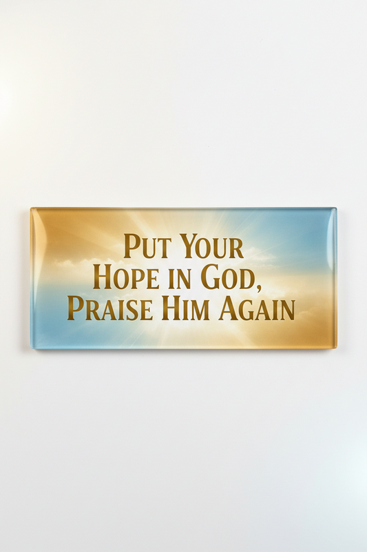 Put your hope in God praise him again Acrylic Fridge Magnetic 3x4-inch