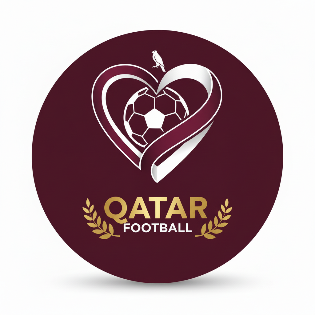 Qatar Football Soccer Love Heart Pinback 2.25-inch