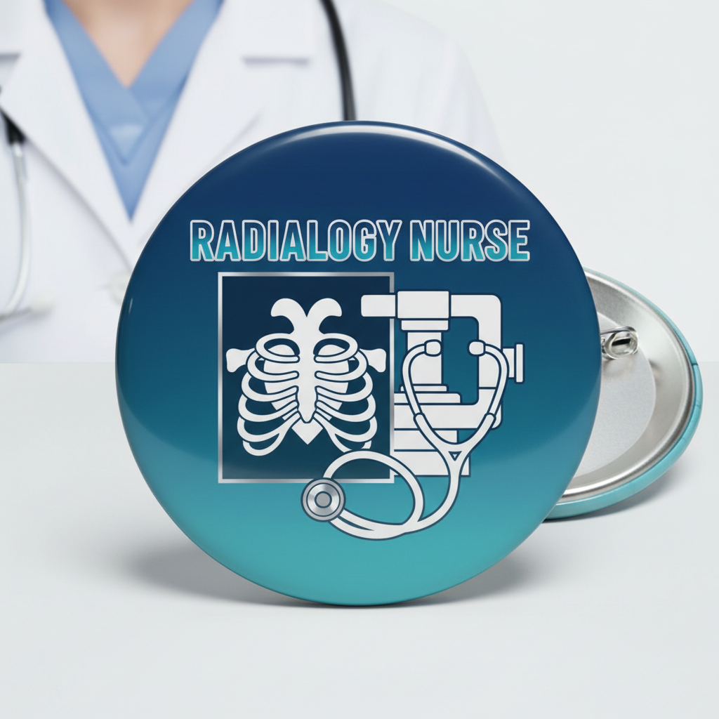 Radiology Nurse Pinback 2.25-inch