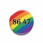 Rainbow 86 47 Pinback 2.25-inch