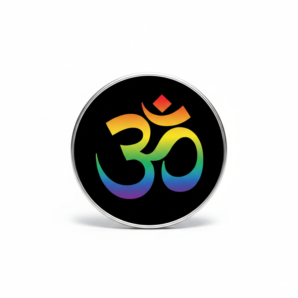 Om Ohm Aum Indian sacred sound Pinback 2.25-inch