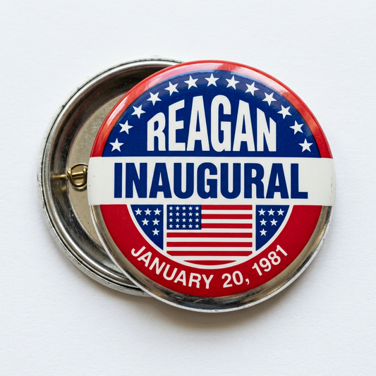 Reagan Inaugural Pin Button 2.25-inch