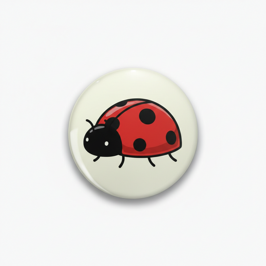Red and Black Ladybird Pinback 2.25-inch