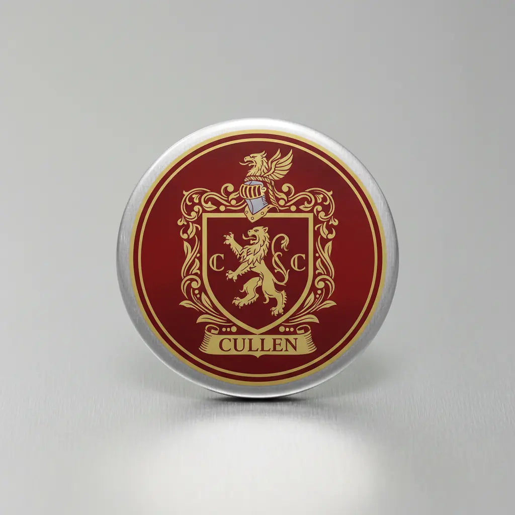 Red Cullen Family Crest Fridge Magnet 3-inch - My Pinbacks